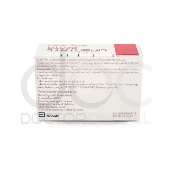 Abbott Lipanthyl Penta 145mg Tablet - Image 2