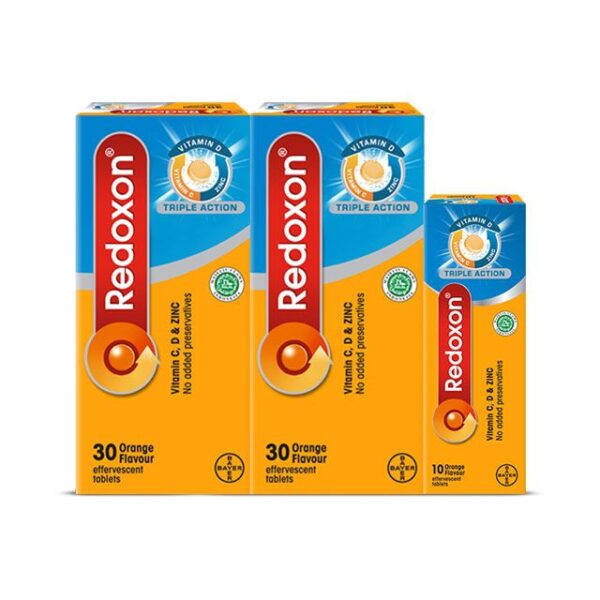 Redoxon Triple Action Vitamin C+Zinc Effervescent Tablet (Orange) - Image 2