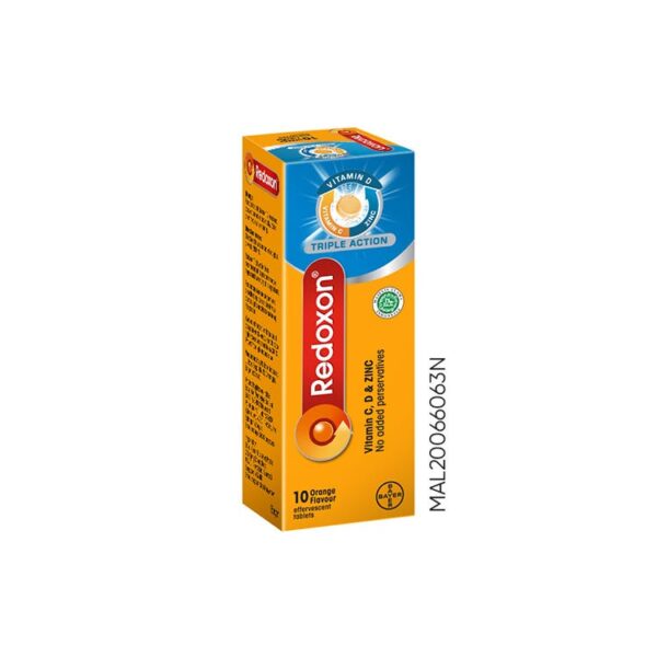Redoxon Triple Action Vitamin C+Zinc Effervescent Tablet (Orange) - Image 3