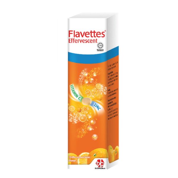 ⁦Flavettes Vitamin C + Zinc Effervescent Tablet⁩ - الصورة ⁦2⁩