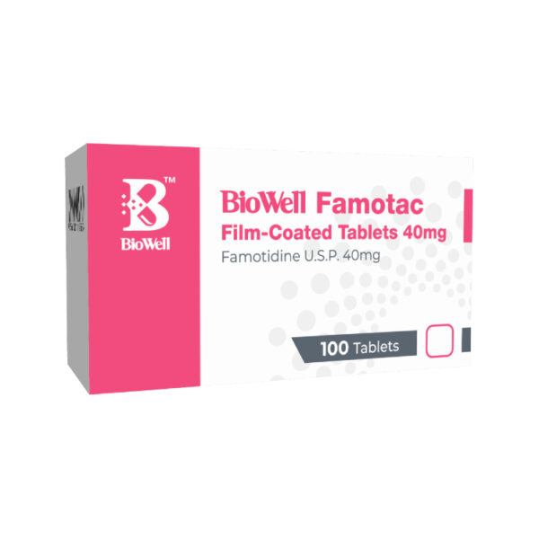 Biowell Famotac 40mg Film-Coated Tablet