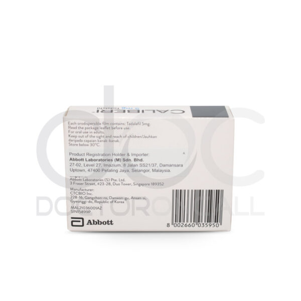 Caliberi 5mg Tadalafil Orodispersible Films - Image 3