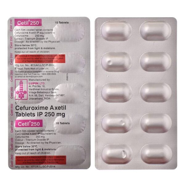 Cetil Cefuroxime 250mg Tablet