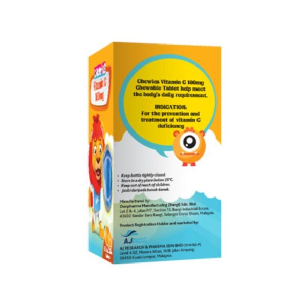 Chewies Vitamin C 100mg Chewable Tablet (Orange) - Image 2