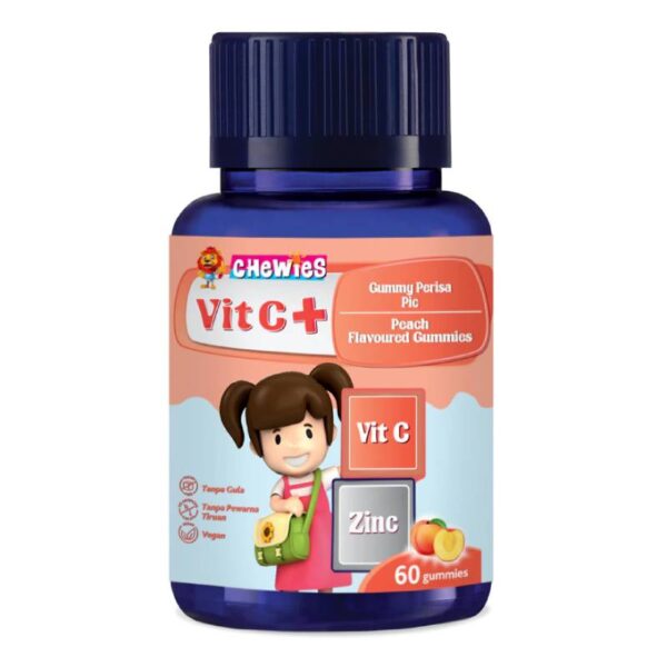 Chewies Vitamin C + Zinc Gummy (Peach)