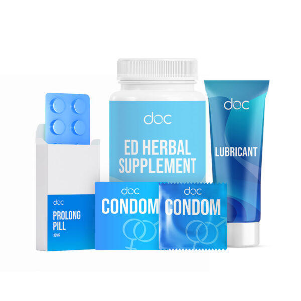 Doctor Recommended Endurance (The Prolong Pill 30mg + ED Herbal Supplement + Condom + Lubricant)