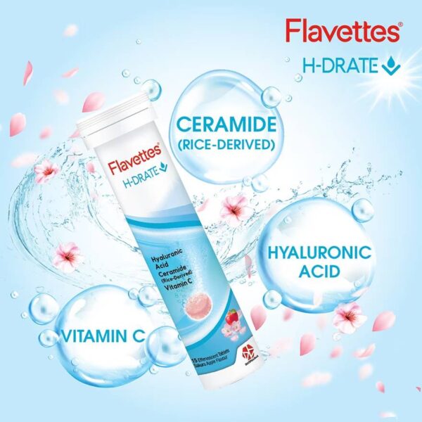 ⁦Flavettes Effervescent H-Drate Tablet⁩ - الصورة ⁦5⁩