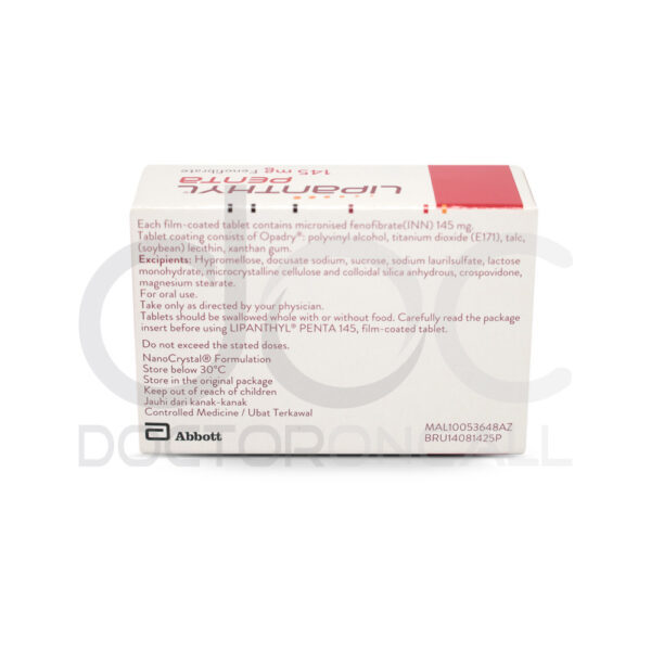 [EQ] Abbott Lipanthyl Penta 145mg Tablet - Image 2