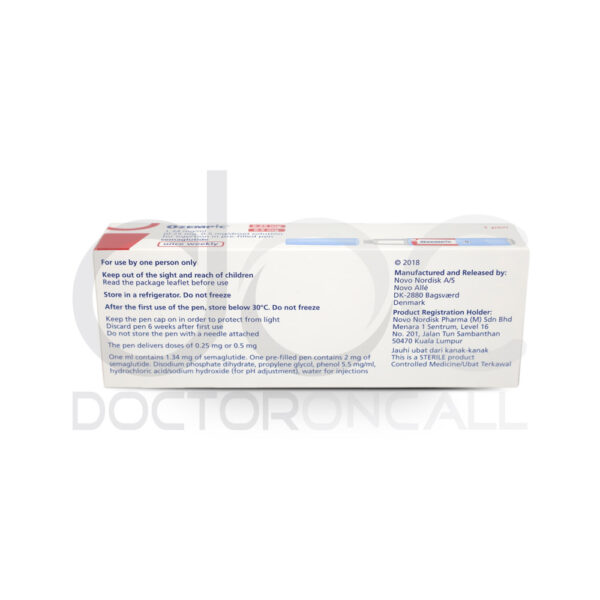 Ozempic 1.34mg/ml (0.25mg, 0.5mg/dose) Pre-filled Pen - Image 3