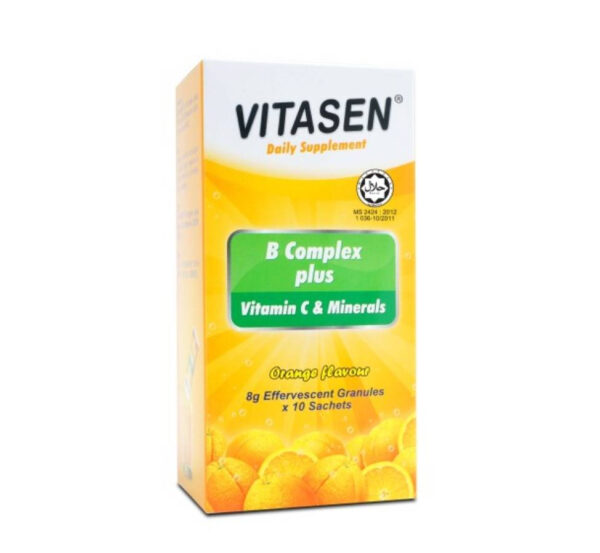 Vitasen B Complex Plus Vit C &Minerals Efferverscent Sachet