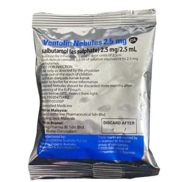 Ventolin 2.5 mg/2.5ml Nebules - Image 2