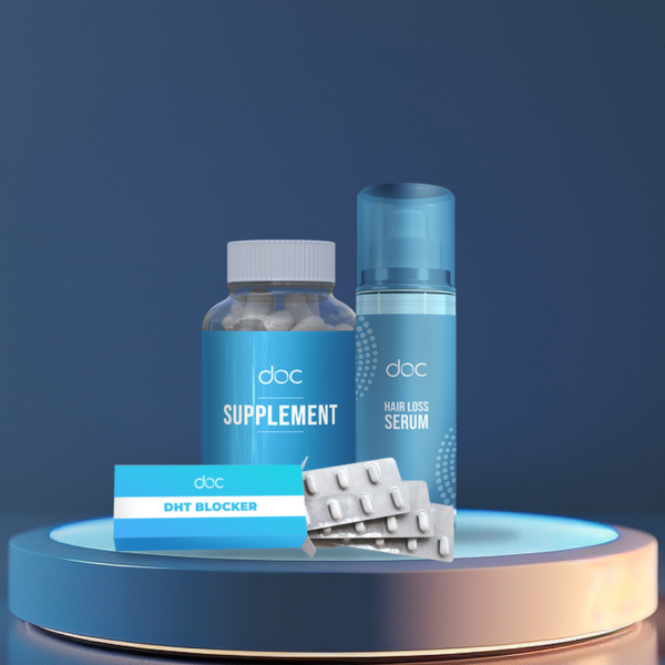 Triple Power: Defend, Regrow, Fortify from Within (Finasteride + Hair Growth Serum + Supplement)