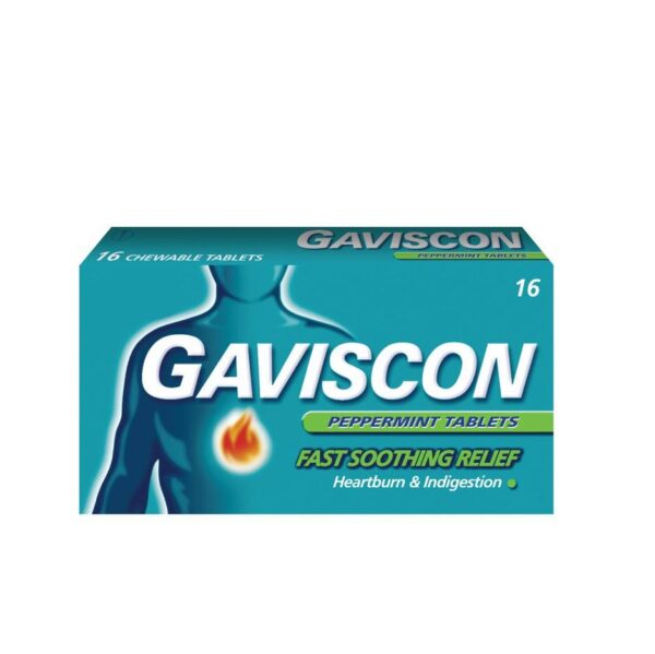 Gaviscon Peppermint 250mg Chewable Tablet