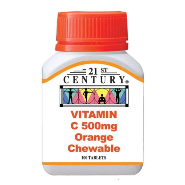 21st Century Vitamin C 500mg Chewable Tablet Orange 100s