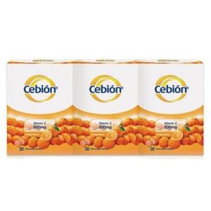 Cebion Vitamin C 500mg Chewable Orange 30s x3