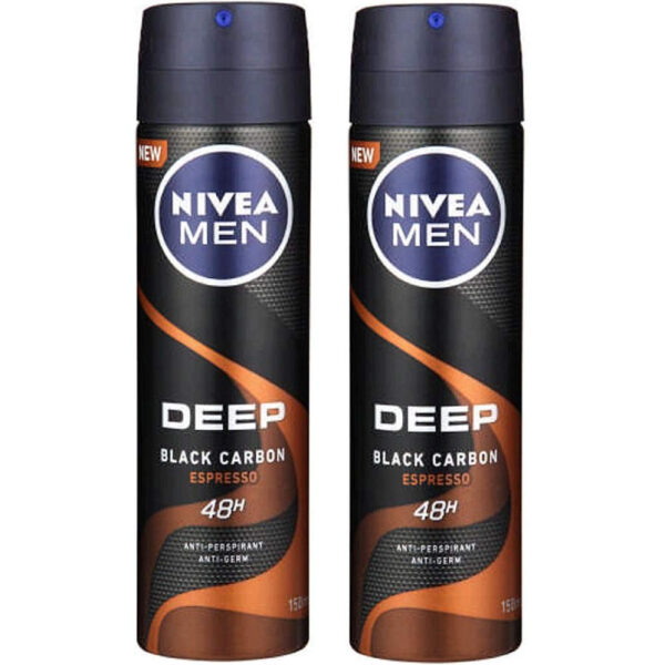 Nivea (Men) Deep Black Charcoal Espresso Body Spray - 图片 2