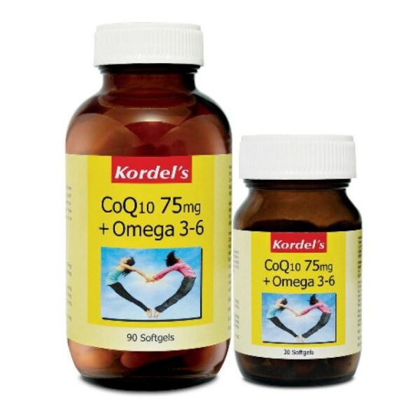 Kordel's CoQ10 75mg + Omega 3-6 Cápsula 90s + 30s