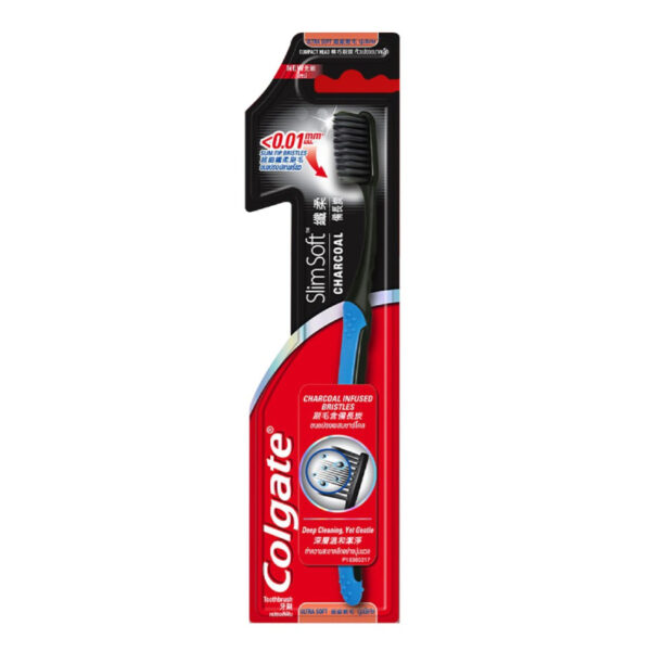 Colgate Slim Soft Charcoal Ultra Soft Toothbrush