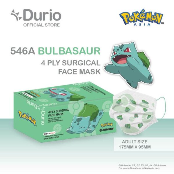 Durio 546A Pokemon Adult 4 Ply Surgical Face Mask 40s - Image 4