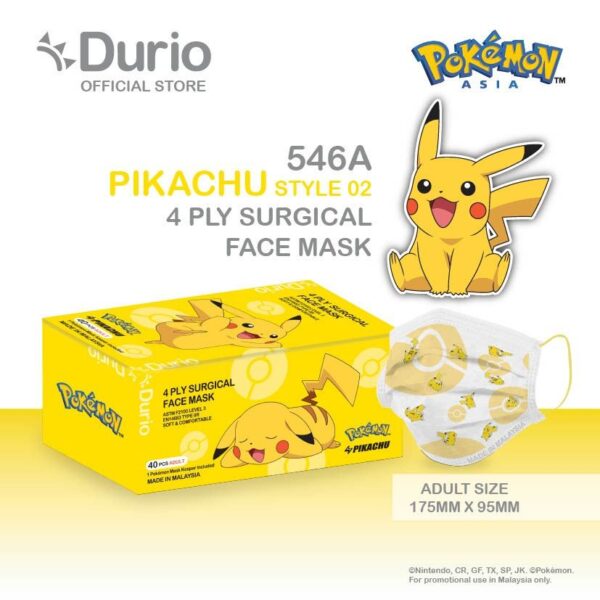 Durio 546A Pokemon Adult 4 Ply Surgical Face Mask 40s - Image 7