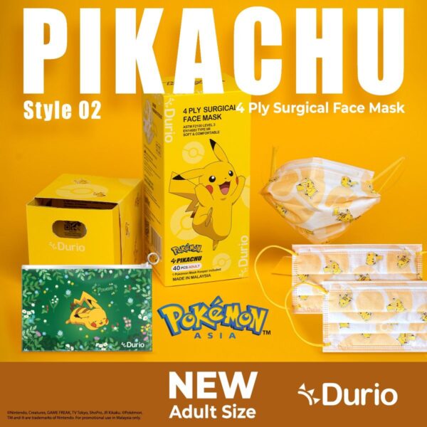 Durio 546A Pokemon Adult 4 Ply Surgical Face Mask 40s - Image 12