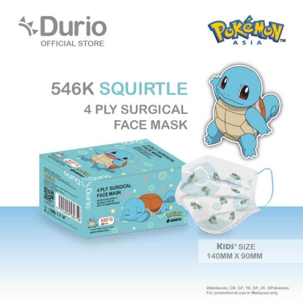 Durio 546K Pokemon Kids 4 Ply Surgical Face Mask 40s - Image 8