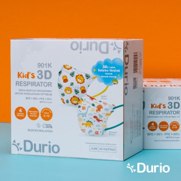 Durio 901K Kid's 3D Disposable Respirator - Image 4