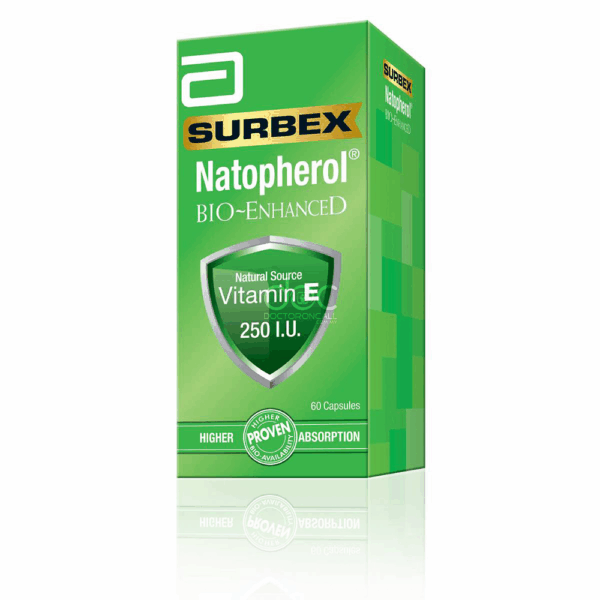 Abbott Surbex Natopherol Bio-Enhanced Vitamin E 250IU Capsule 60s x2 - 图片 2