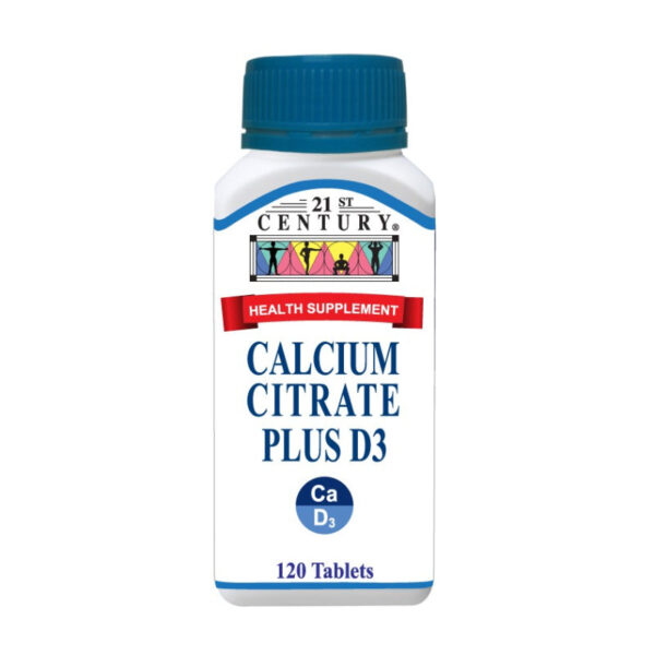 21st Century Calcium Citrate Plus D3 Tablet 120 tabs (bottle)