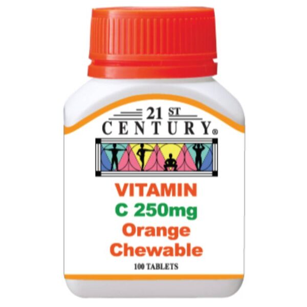21st Century Vitamin C 250 Chewable Tablet (Orange) 100s
