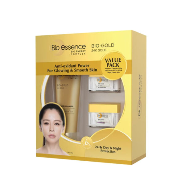 24K Bio Gold Cleanser+Day Cream + Night Cream
