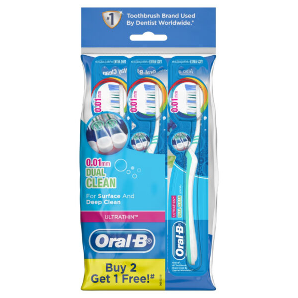 Oral B Ultra Thin Dual Clean Extra Soft Tooth Brush - 图片 2