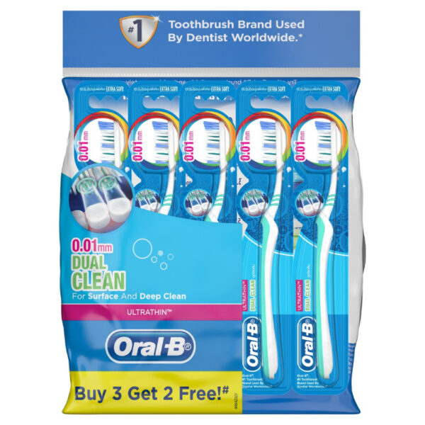 Oral B Ultra Thin Dual Clean Extra Soft Tooth Brush - 图片 3