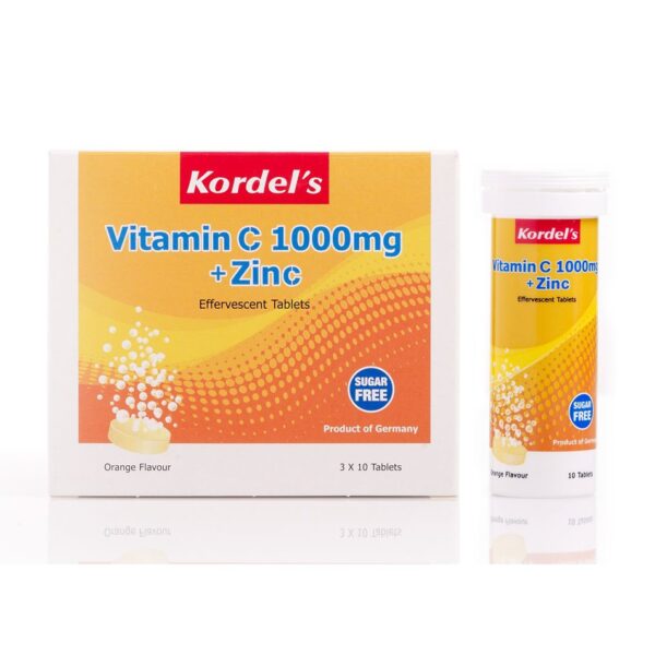 Kordel's Vitamin C 1000mg + Zinc Effervescent Tablet 30s Passion Fruit - Image 2