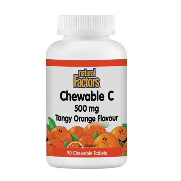 Natural Factors Chewable C 500mg Tangy Orange 90s