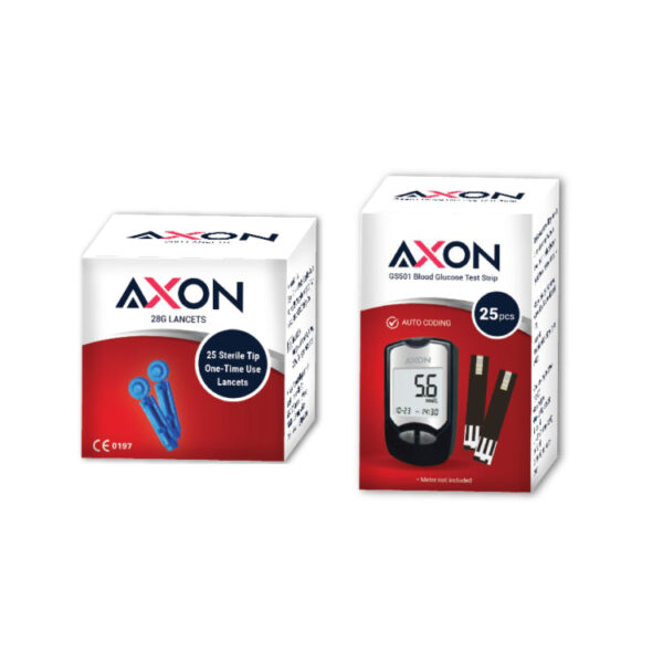 Axon Blood Glucose Test Strip + Lancets (GS501)