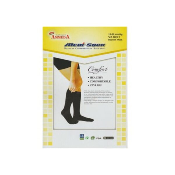 Ammeda Comfort Under Knee Stocking Close Toes (Black) 1s