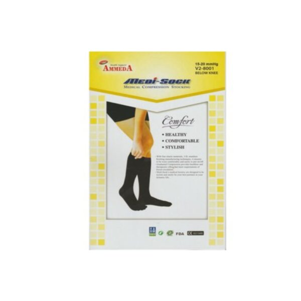 Ammeda Comfort Under Knee Stocking Close Toes (Black) 1s - Image 2