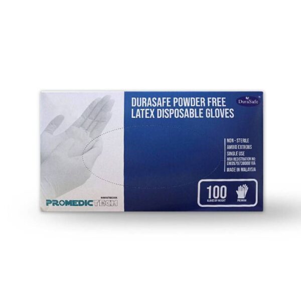 DuraSafe Powder Free Latex Glove (Purple) 100s - Image 2