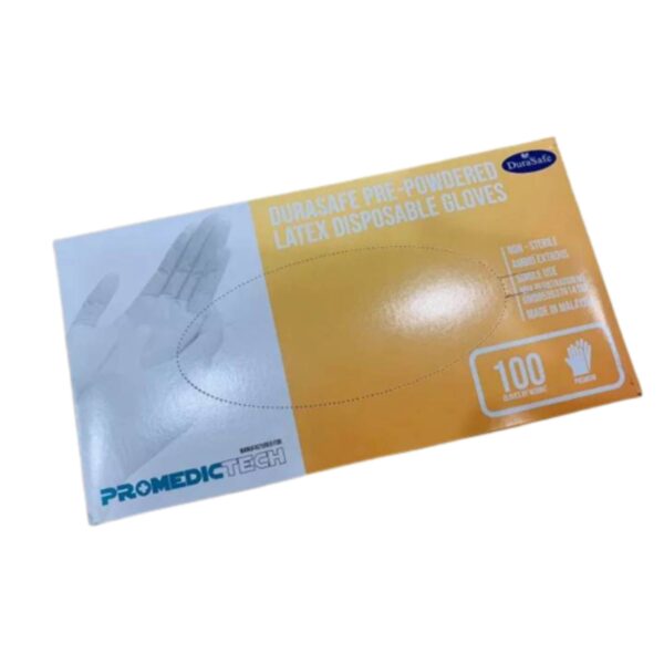DuraSafe Pre-Powdered Latex Glove 100s - Image 2