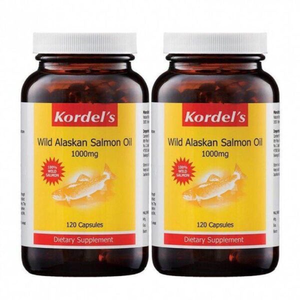 Kordel's Wild Alaskan Salmon Oil 1000mg Capsule 120s x2