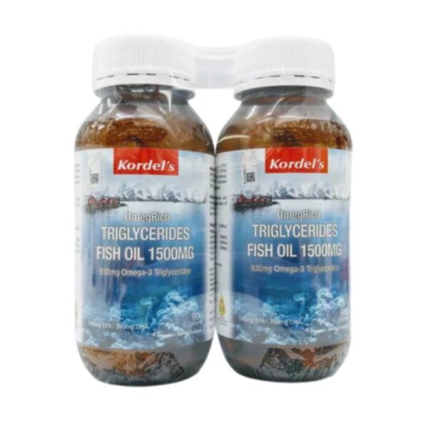 Kordel's OmegRich Triglycerides Fish Oil 1500mg Softgel 90s x2