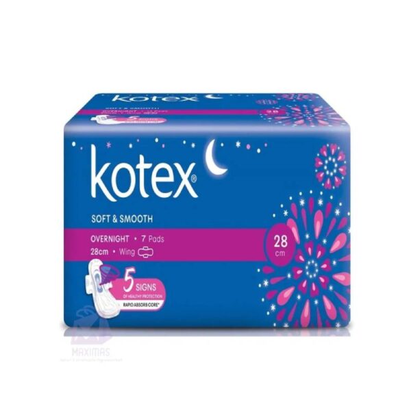 Kotex Soft & Smooth Overnight 28cm Wings Pad