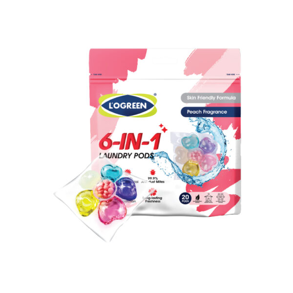 Logreen Laundry Pods 6 In 1 Peach - 图片 3