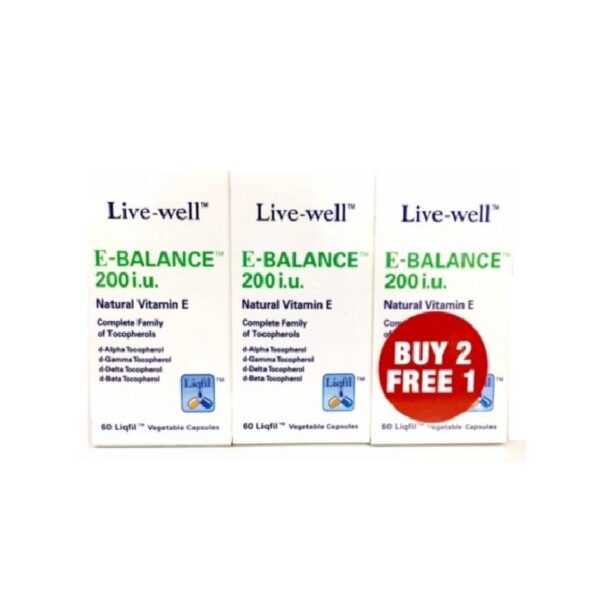 Live-well E-Balance 200 IU Capsule 60s x2 + 60s