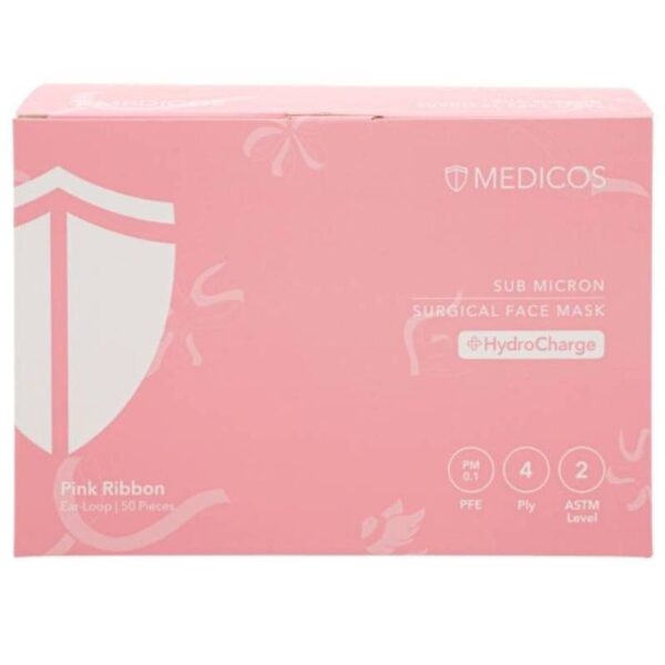 Medicos 4Ply Face Mask (Pink Ribbon)