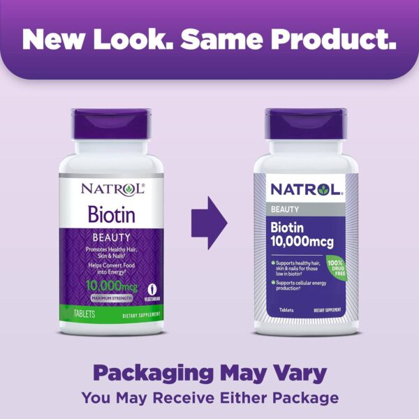 Natrol Biotin Beauty 10000mcg Tablet 100s - Image 3
