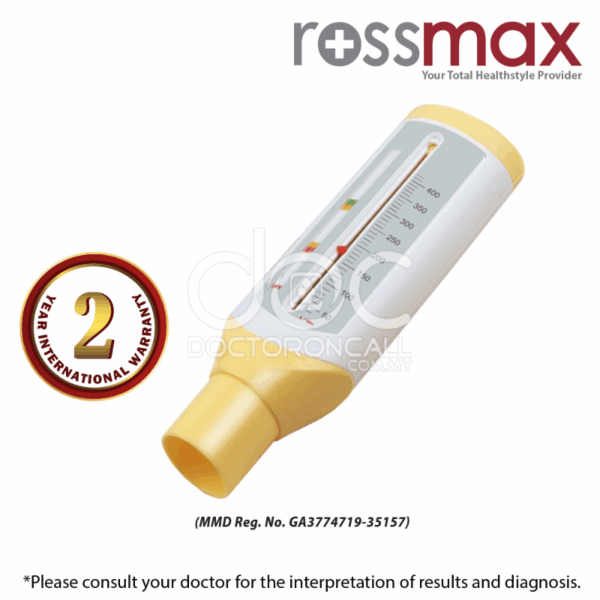 Rossmax Child Peak Flow Meter with Color-coded Indicators (PF120C)