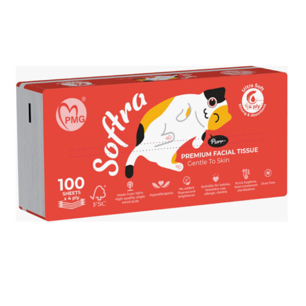 PMG Softra Premium Facial Tissue 4Ply Ultra Soft - Image 2