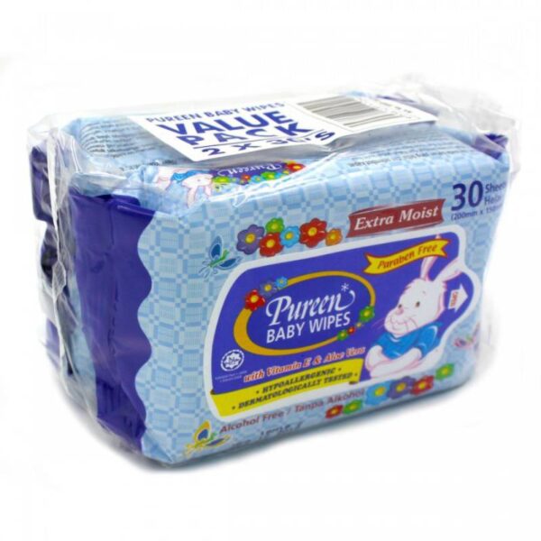 Pureen Baby Wipes - Blue